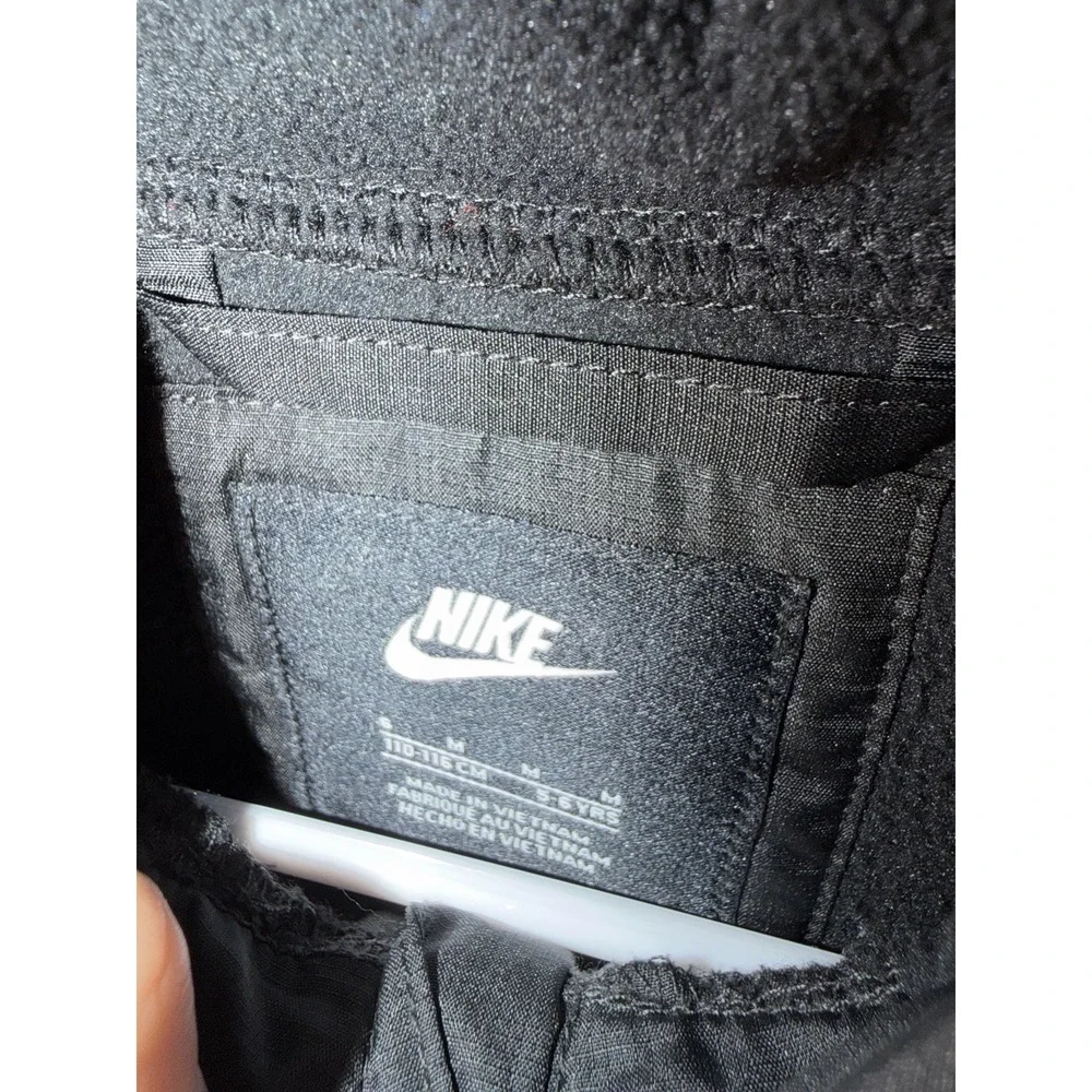 Nike Kids Sherpa Fleece Full Zip Hooded Jacket Black Size 5-6Y